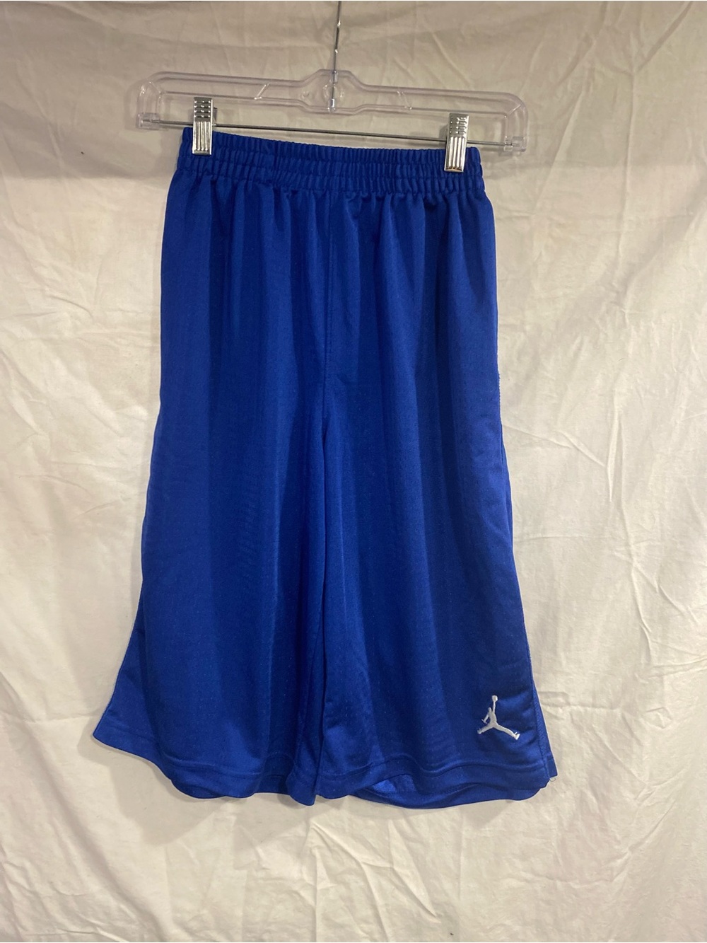 Jordan Blue Mesh Kids  Basketball Shorts with White Jumpman